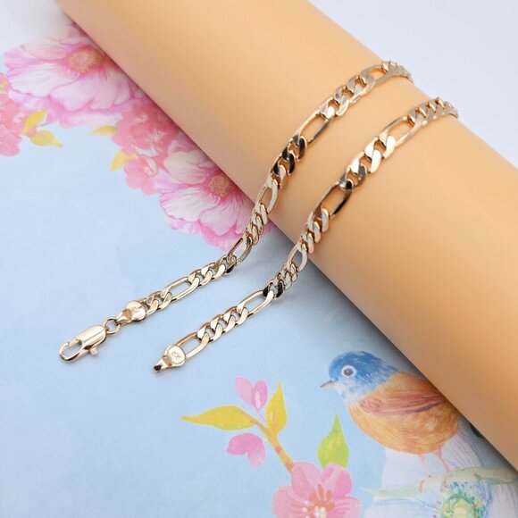 Rose Gold Link Chain Necklace for Women - 19.6 Inch Length, XPNL0075 - Picture 8 of 12